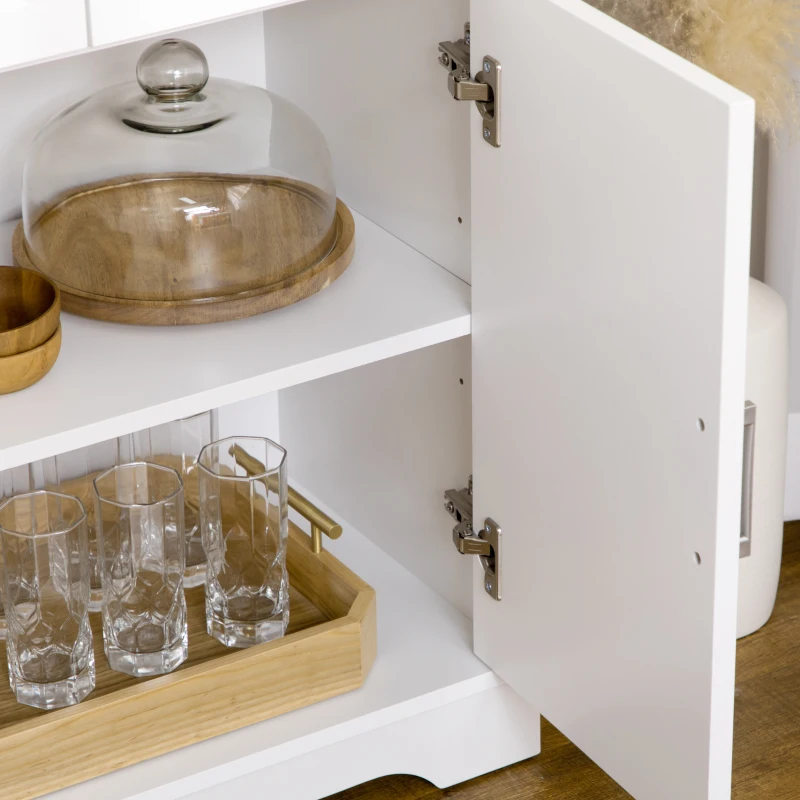 Homcom Bufet Modern cu 3 Sertare si Raft Reglabil din MDF+PAL – Ideal pentru Bucatarie