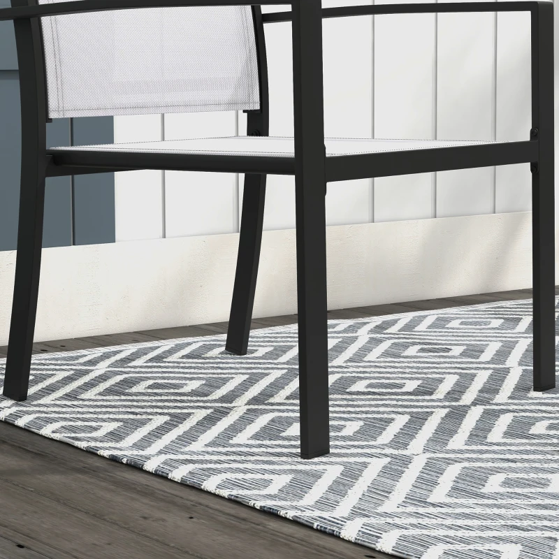 Outsunny Outsunnt Set de masa si scaune pentru gradina din 3 piese, Set bi