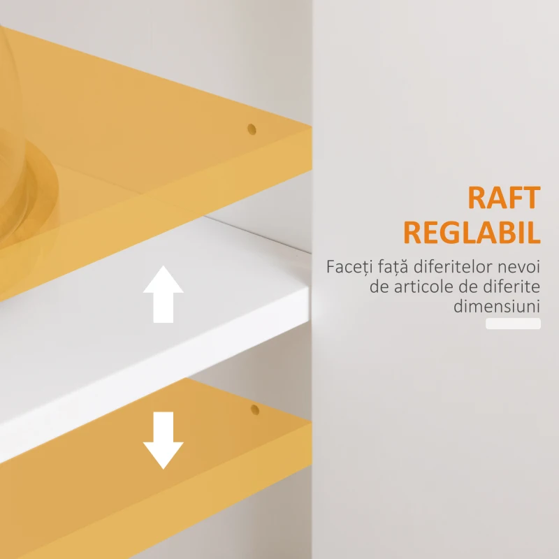 Homcom Bufet Modern cu 3 Sertare si Raft Reglabil din MDF+PAL – Ideal pentru Bucatarie