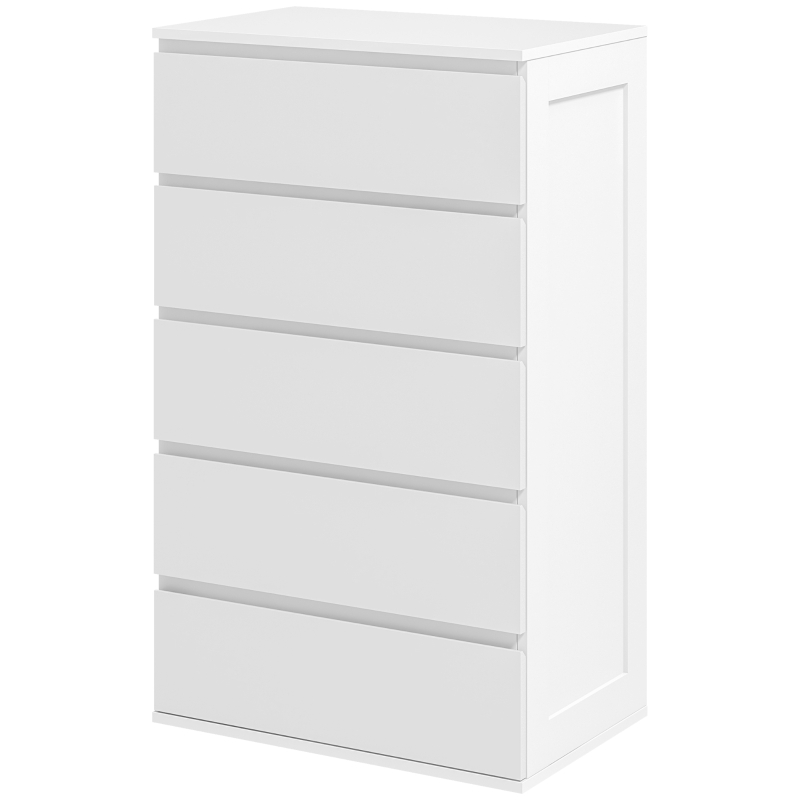 Homcom Comoda Dormitor – Organizator 5 Sertare cu Glisiere(m-10)