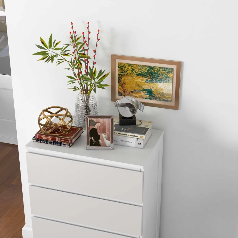 Homcom Comoda Dormitor – Organizator 5 Sertare cu Glisiere(m-9)