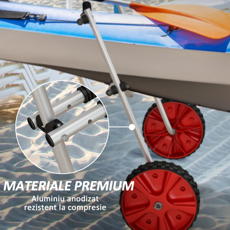 SPORTNOW Carucior de caiac, cu inaltime si latime reglabile