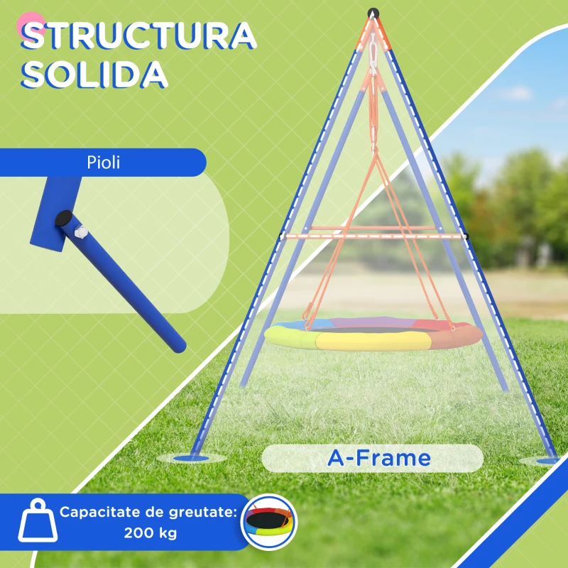 Outsunny Set de leagan pentru gradina, Multicolor(m-4)