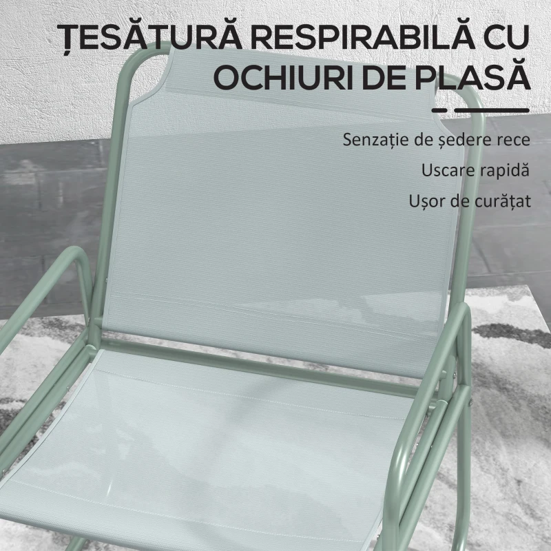 Outsunny Set bistro pentru exterior din 3 piese, Verde