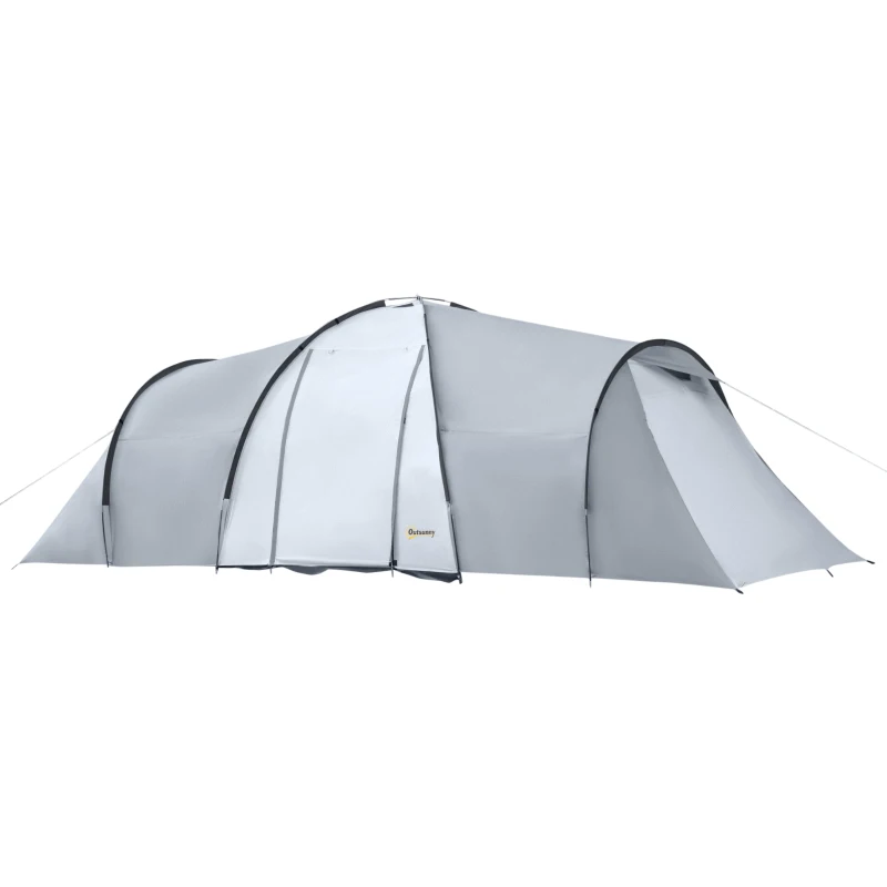 Outsunny Cort de Camping pentru 4-5 Persoane cu 2 Camere