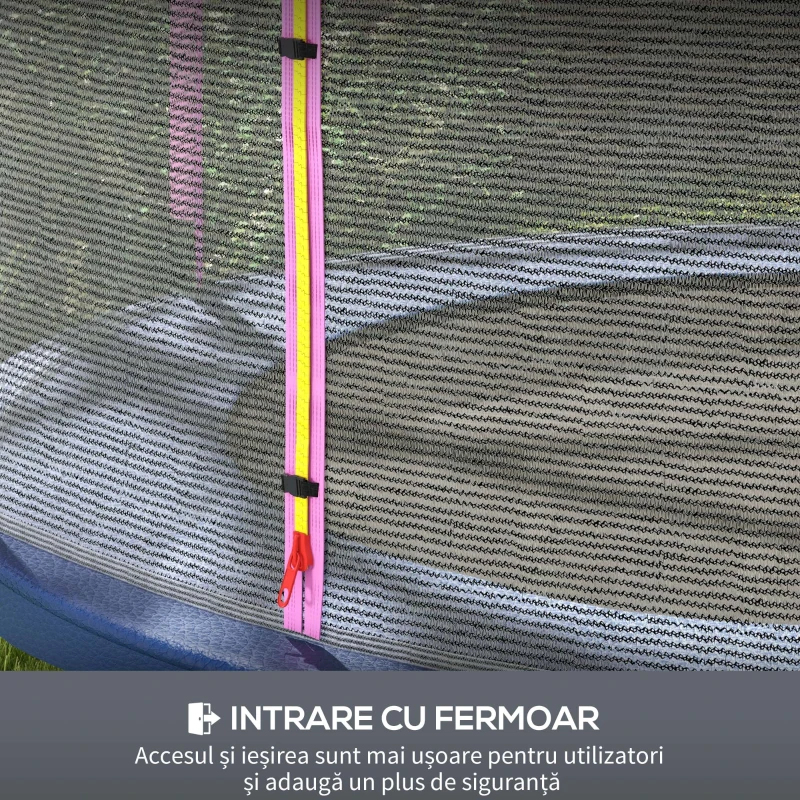 SPORTNOW Plasa de siguranta pentru trambulina 305cm, Roz