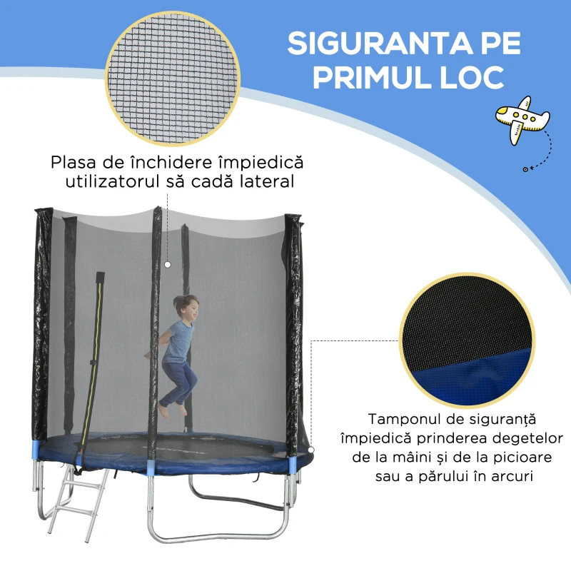 SPORTNOW Trambulina De Exterior Cu Plasa De Siguranta