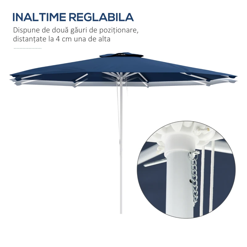 Outsunny Umbrela de soare pentru exterior, Albastru inchis