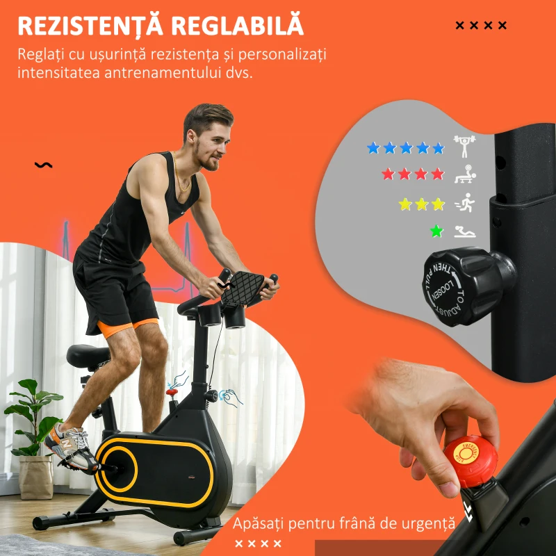 SportNow Bicicleta Magnetica pentru andrenamente indoor cu ecran LCD