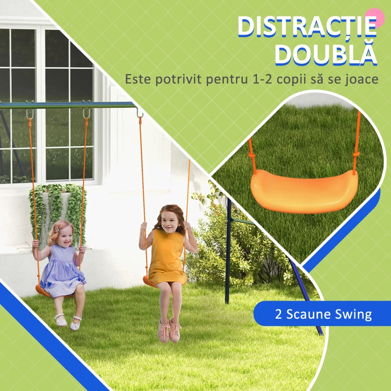 Outsunny Set de leagan pentru copii cu varsta intre 3-8 ani(m-4)