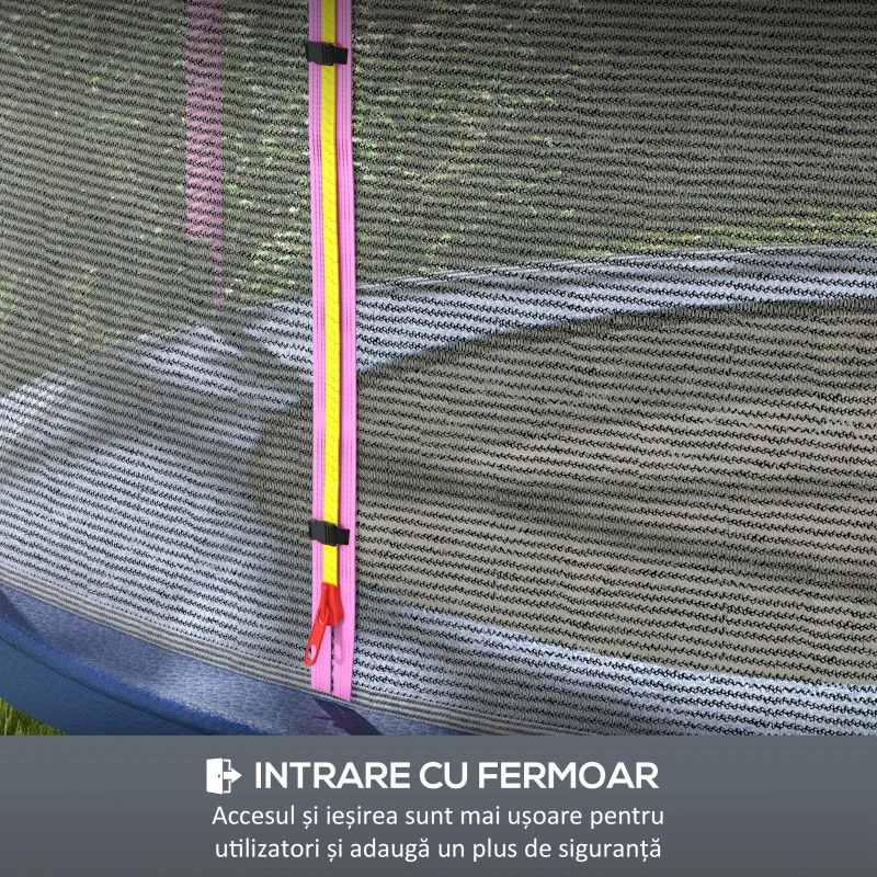 SPORTNOW Plasa de siguranta pentru trambulina 244cm, Roz