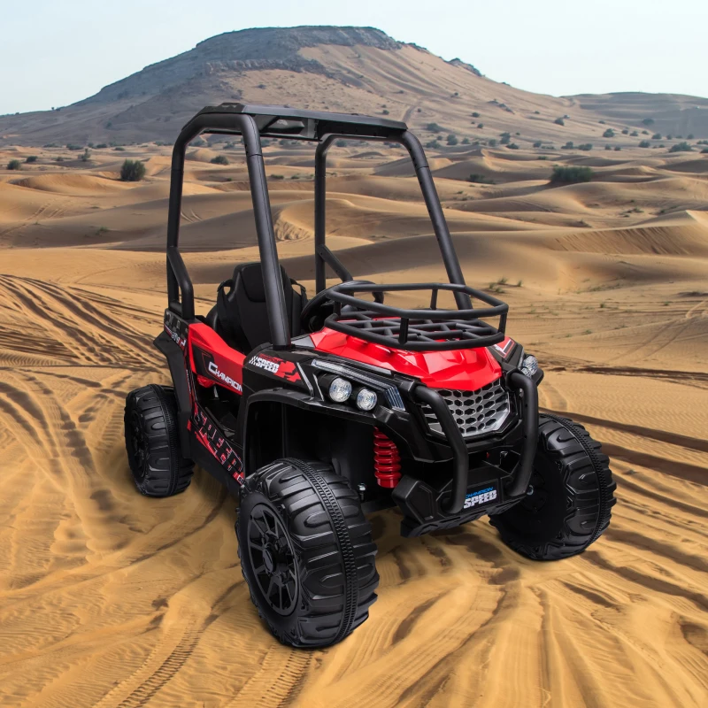 Masina Electrica pentru Copii de 3-8 Ani HOMCOM, Quad Electric Mini, Rosu si Negru(m-14)