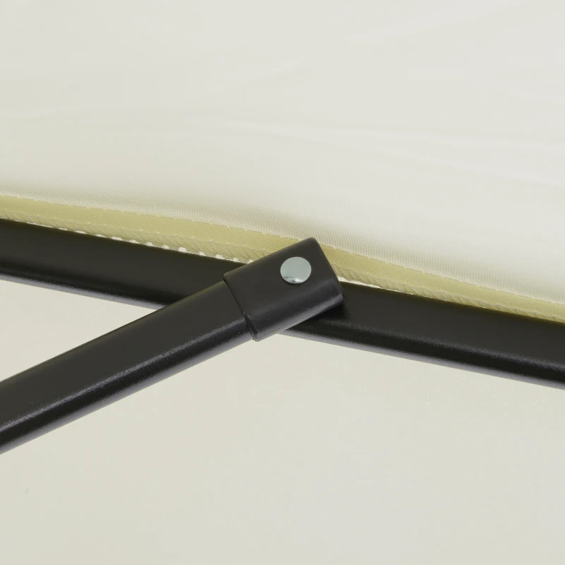 Outsunny Outusnny Umbrela 2x2 m de Gradina cu Stalp Central, Umbrela pentru Exterior din Aluminiu, Bej