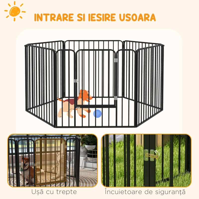 PawHut Tarc de joaca rezistent pentru caini, inaltime 80cm