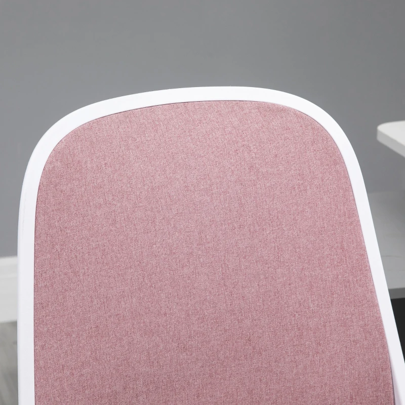 Vinsetto Scaun de Birou Balansoar cu Înălțime Reglabilă din Țesătură Efect Catifea, 62,5x60x94-104 cm, Roz