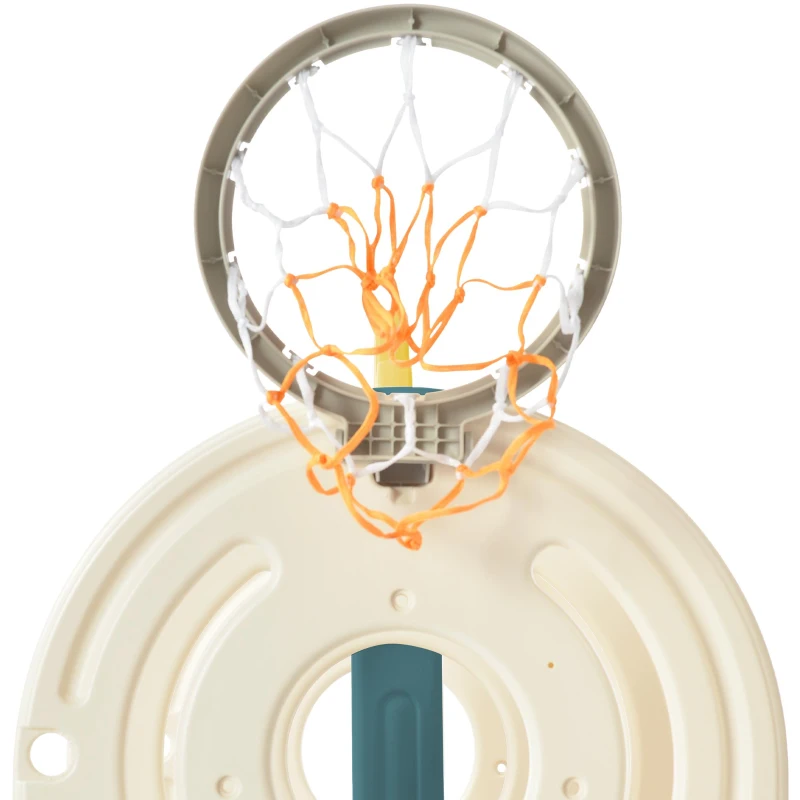 Children's 4-in-1 Outdoor Play Equipment with Slide, Bus, Activity Ladder, Basketball Hoop and Ball, HDPE Material, 171x109.9x100 cm, Green