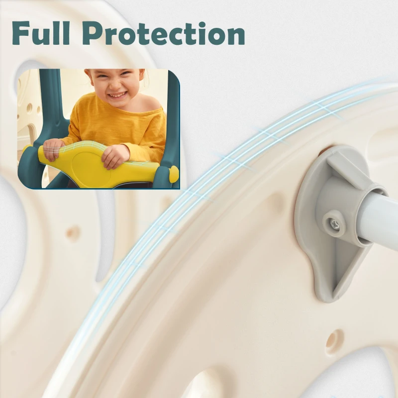 Children's 4-in-1 Outdoor Play Equipment with Slide, Bus, Activity Ladder, Basketball Hoop and Ball, HDPE Material, 171x109.9x100 cm, Green