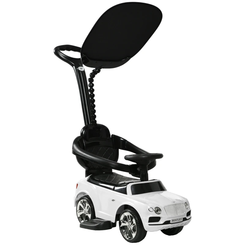 AIYAPLAY Pojazd na Biegunach z Rączką do Pchania 3-w-1 z Demontowalnym Dachem Biały