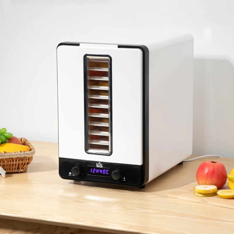 HOMCOM 11-Tray Food Dehydrator, 40-70℃ Temperature and Timer