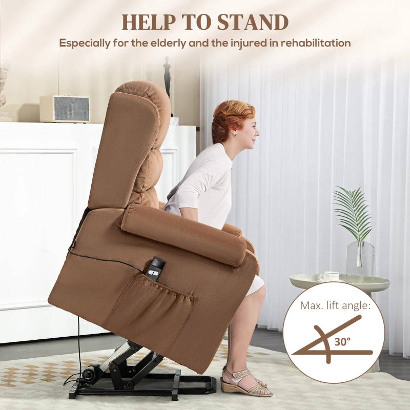 Homcom Fotoliu Electric – Ridicare & Reclinabil 160° cu Telecomanda