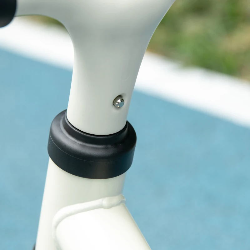 AIYAPLAY Bicicleta sem Pedais para Crianças de 18-48 Meses Bicicleta de Equilíbrio com Assento Ajustável em Altura 66,5x34x47 cm Branco