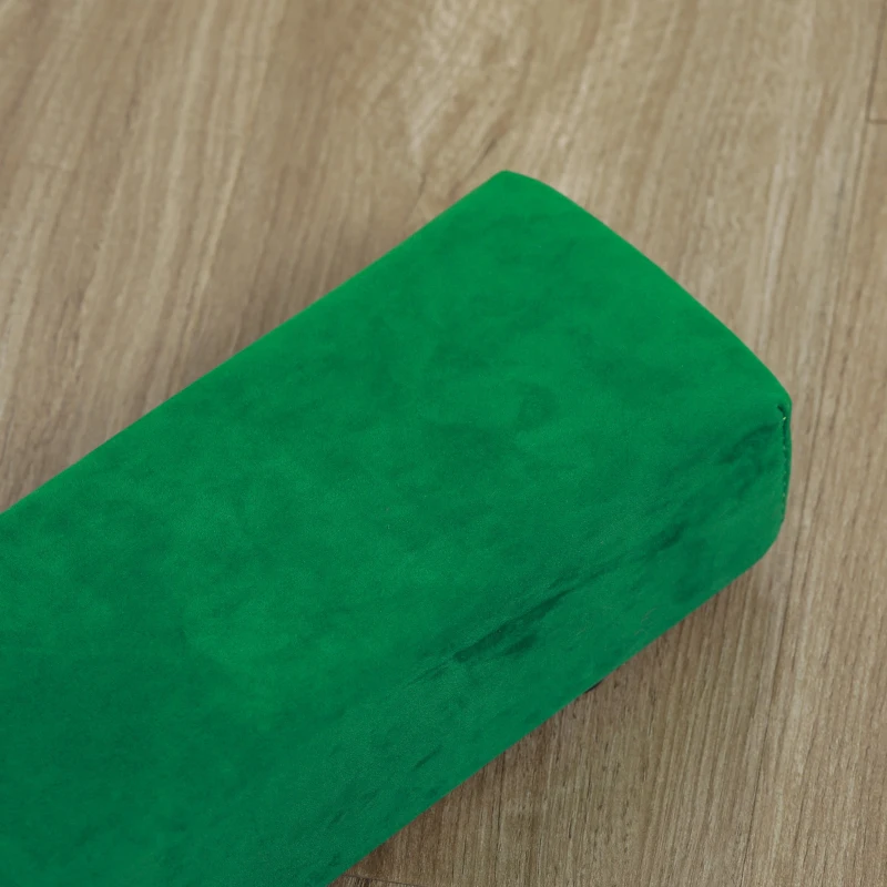 HOMCOM Opvouwbare Evenwichtsbalk, Antislip, Suèdebekleding, Robuust Hout, 210 x 10 x 6,5 cm, Groente(m-8)