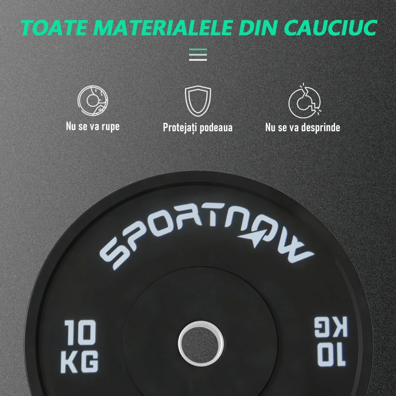 SPORTNOW 2 Placi De Greutati Olimpice De 10 kg