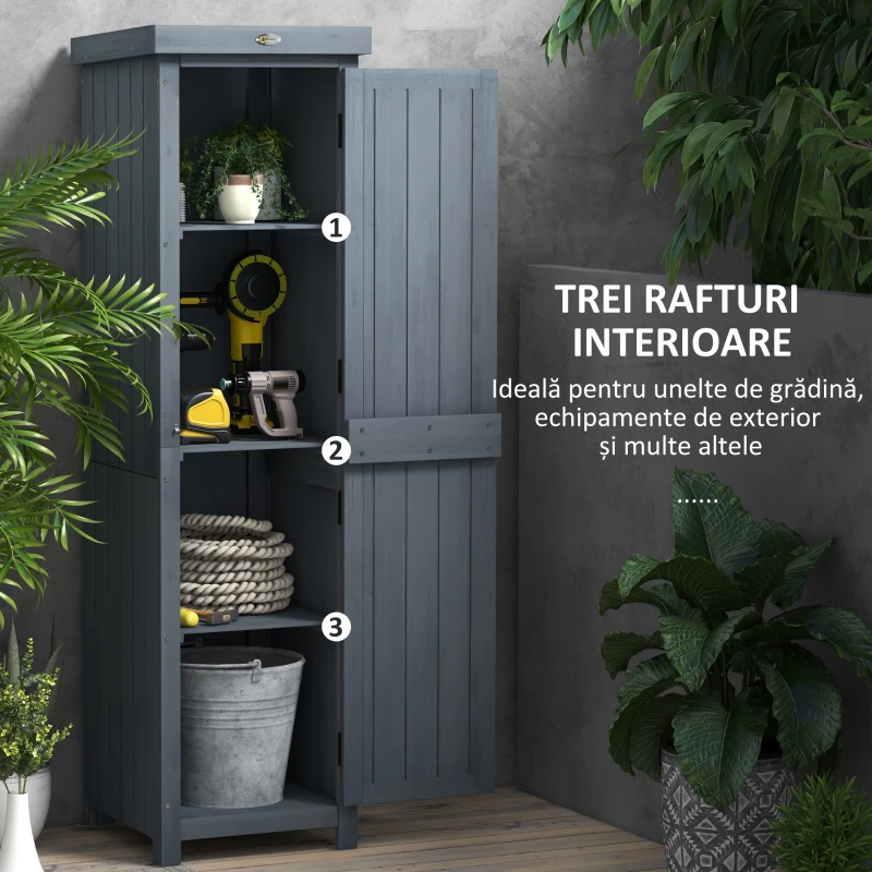 Outsunny Magazie Depozitare Pentru Exterior Din Lemn