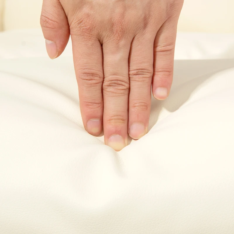 HOMCOM Poltrona Relax com Apoio para os Pés Estofada em PU  Reclinável até 145° e Giratório 360° com Encosto Ajustável 81x81x105cm Creme