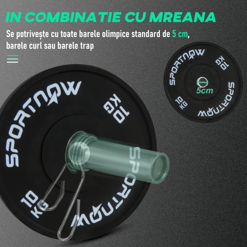 SPORTNOW 2 Placi De Greutati Olimpice De 10 kg