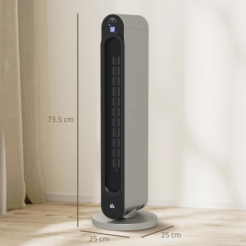 HOMCOM 2kW PTC Ceramic Tower Heater, 10-35°C Temperature Range