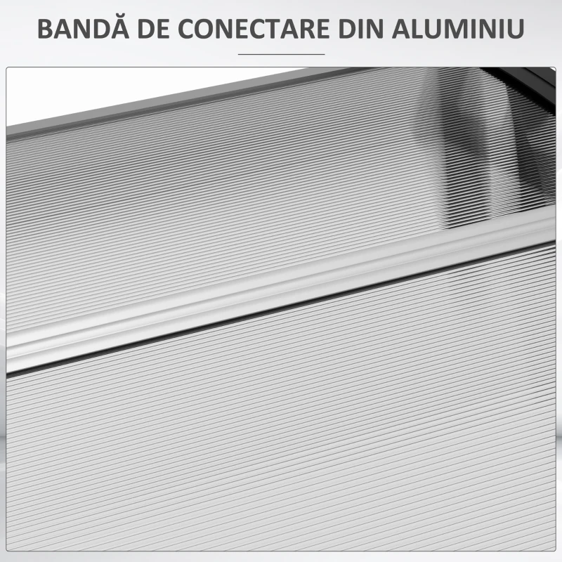 Outsunny Copertina moderna din policarbonat, 110x60x18 cm, gri(m-7)