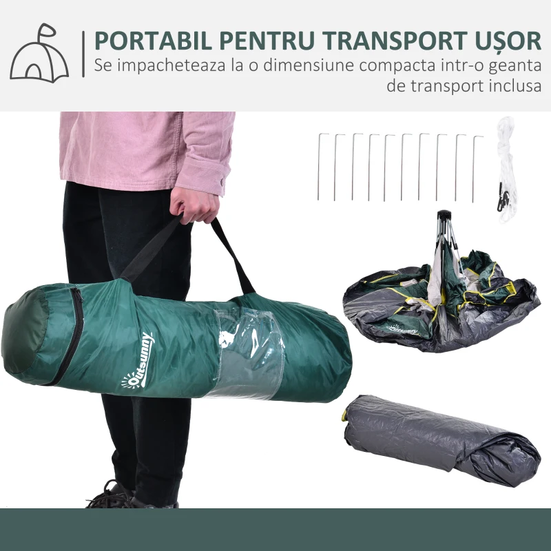 Outsunny Cort pentru Camping pentru 2 Persoane