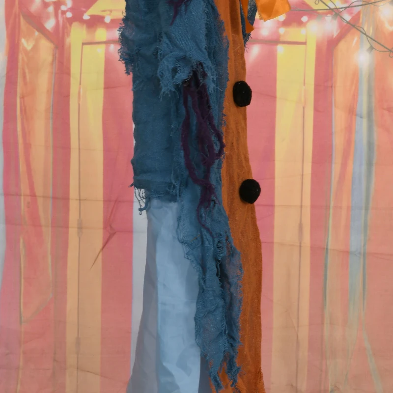 HOMCOM Horror Klaun na Halloween, aktywowany przez dźwięk/dotyk, czerwone oczy, dźwięk, 168 cm