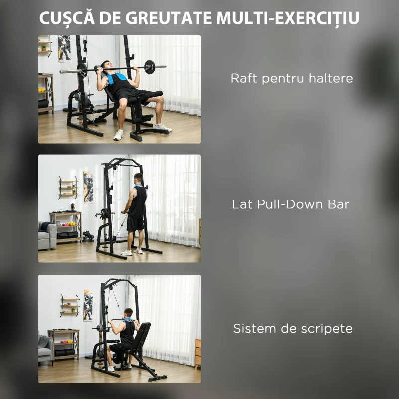SPORTNOW Suport de Forta Multifunctional cu Scripeti