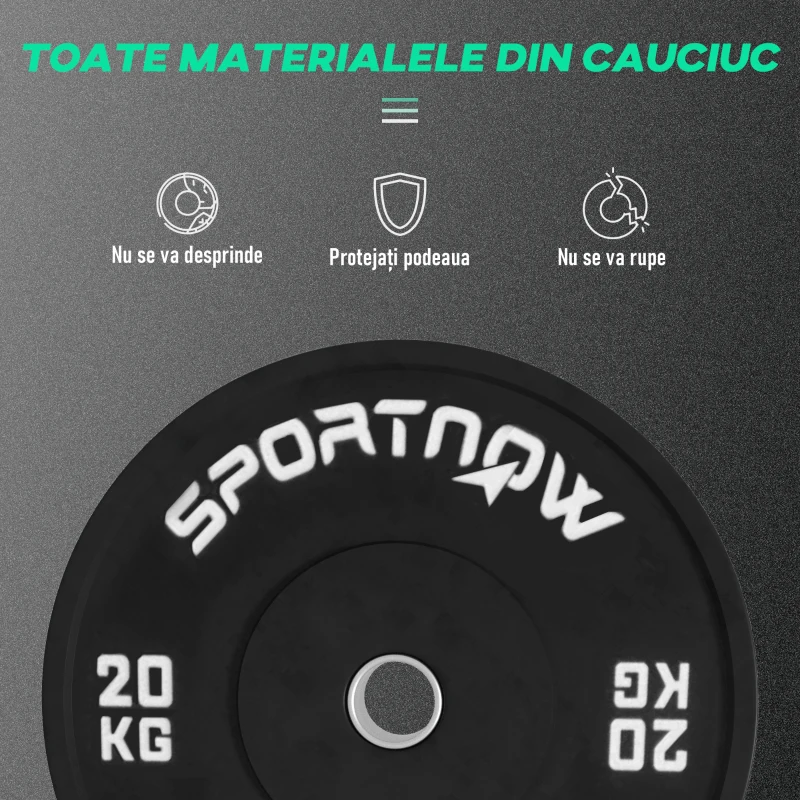 SPORTNOW 2 Placi De Greutati Olimpice De 20 kg