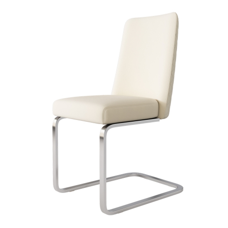 Set di 2 Sedie Imbottite in tessuto effetto velluto per Sala da Pranzo con Design Diamante sul Retro e Gambe di Supporto in Metallo, Beige