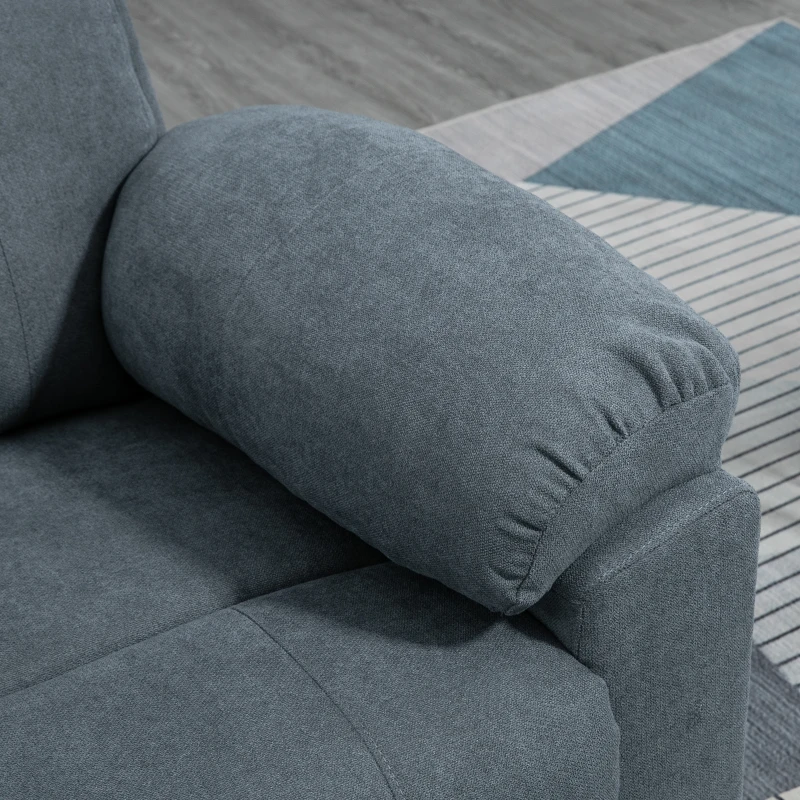 HOMCOM Poltrona Alzapersona Reclinabile fino a 135° con 8 Punti Massaggianti, Telecomando e Poggiapiedi 89x99x103 cm, Grigio