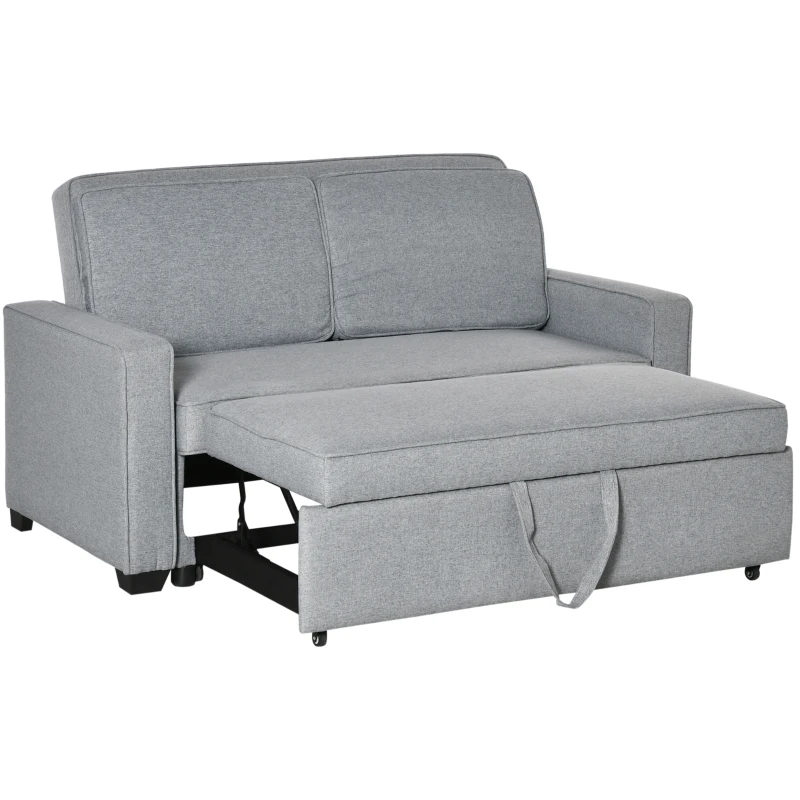 Homcom Canapea Extensibila 2 locuri cu 3 pozitii spatar 154x87x89 cm – Textil(m-12)