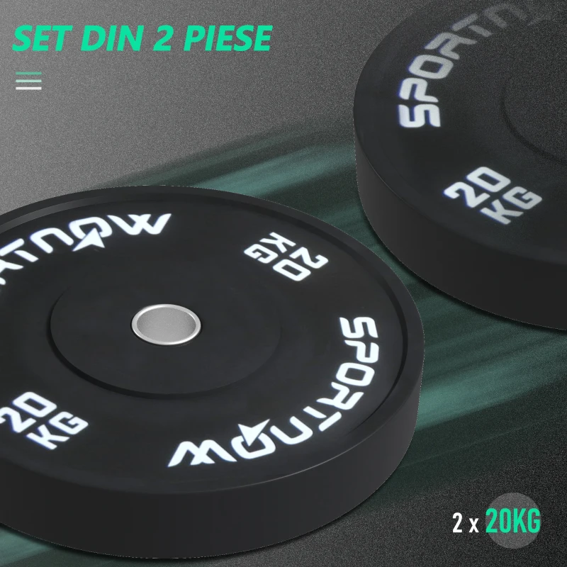 SPORTNOW 2 Placi De Greutati Olimpice De 20 kg