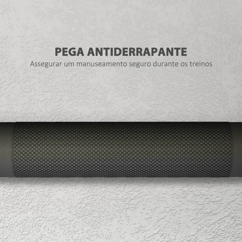 SPORTNOW Kit de Halteres 30 kg 2 em 1 Jogo de Pesos com Barra de Pesos Pega Antiderrapante para Treino de Força  Preto e Verde