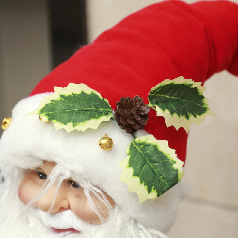 HOMCOM Kerstmanfiguur, beweeglijk, met geluidssensor, lachen & muziek, 140 cm, Rood