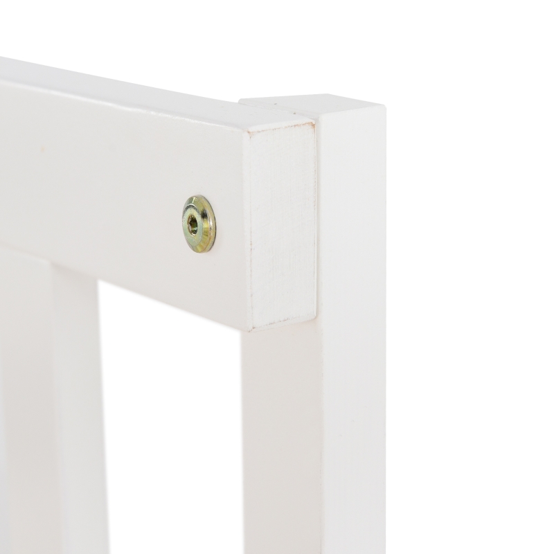 Bunk Bed with Stairs and Slide, Solid Pine Wood Frame, Kids Storage Bed with 2 Drawers, 233x223x125 cm, White