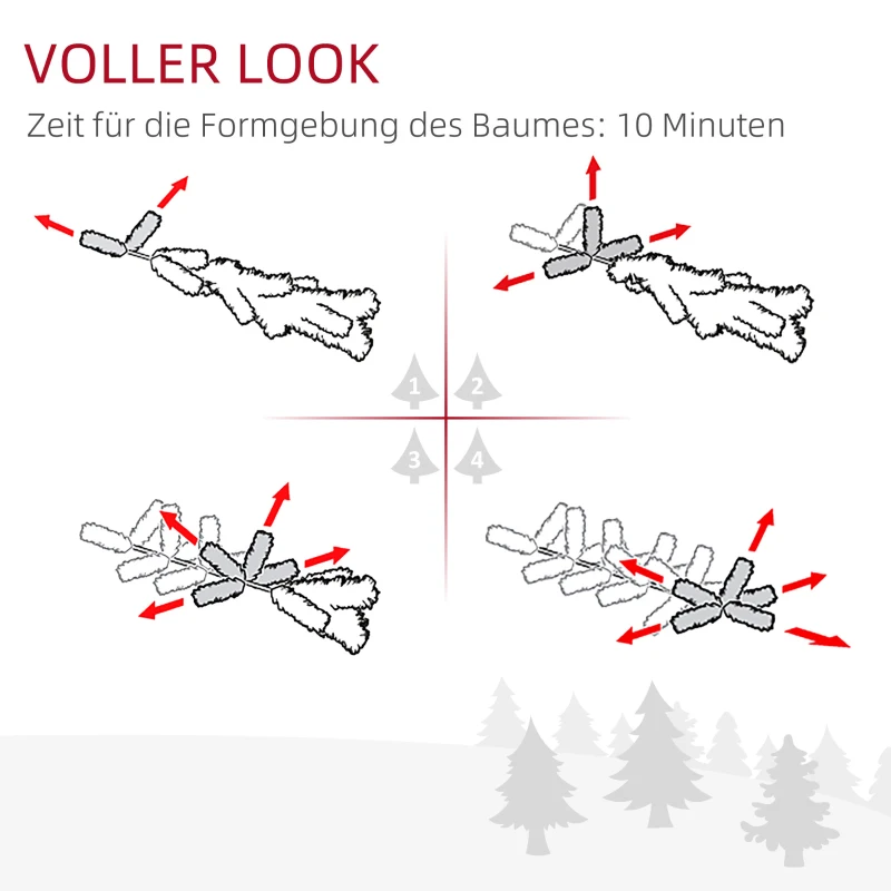HOMCOM Kerstboom met Dennenappels, Sneeuwbedekt, Vlamvertragend, Stabiel, Ø60 x 100H cm, Groen/Goud