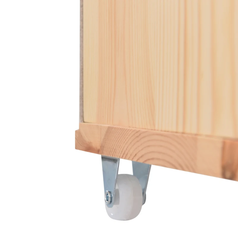 Loft Bed Children Single Sofa Bed Mid Sleeper with Movable Cabinet and Storage, 3FT Bed 200x101x100 cm, White