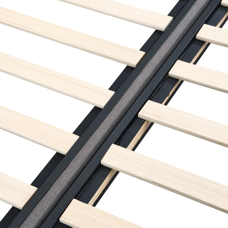 Upholstered Single Sofa Bed with Pull-Out Bottom Bed, Converts to Double Sofa Bed, Space-Saving Daybed, 203x191x73 cm, Gray