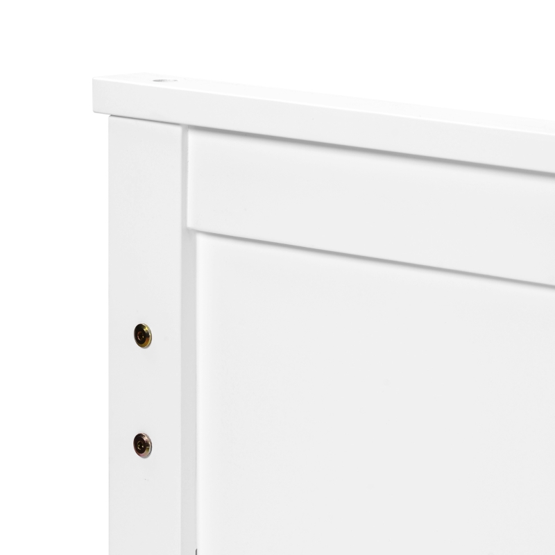 Wooden Solid Pine Divan Storage Bed with Drawers, Double Bed Frame for Adults and Kids, 196x146x82 cm, White