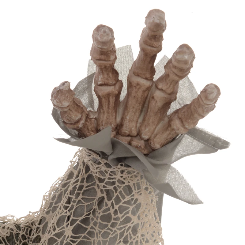 HOMCOM Duch-szkielet na Halloween, przerażający wył, zielone światło, ruchome ramiona, 160 cm