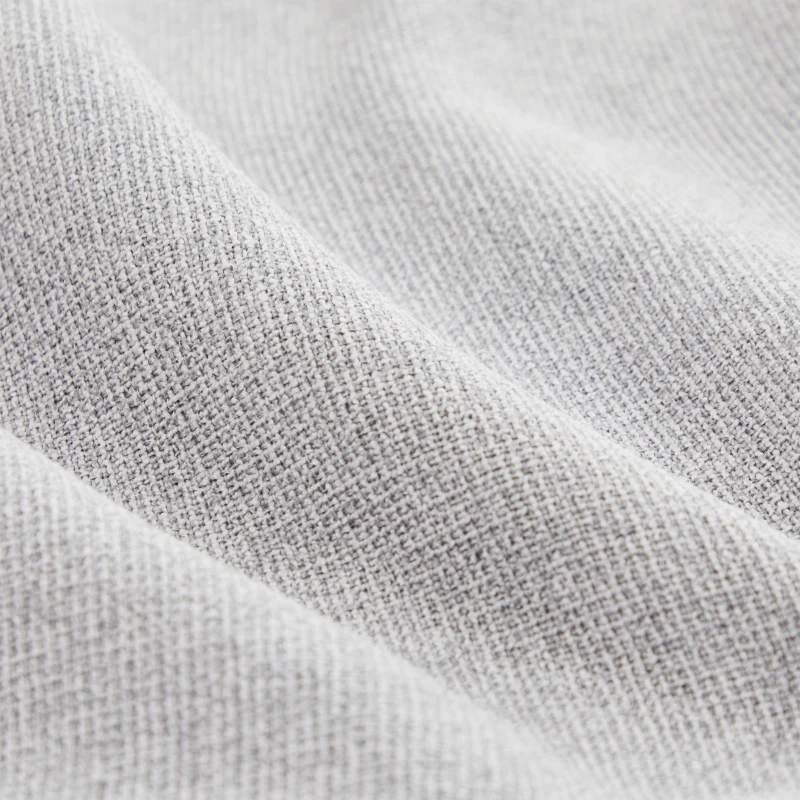 Sofa 4 Sitzer, Bequeme Leinen Sofa für Familie und Büro, mit Taschen und Kissen, Größe 264x83x87 cm, Grau