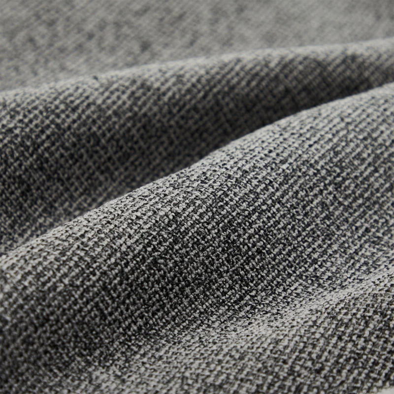 Modernes 3-Sitzer Sofa aus Leinenstoff mit Konsole, 2 Becherhaltern, 2 USB-Anschlüssen, Taschen an den Armlehnen und 4 Kissen, Dunkelgrau